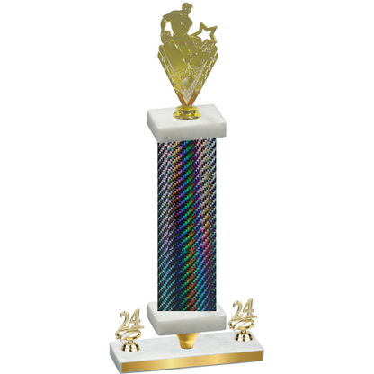 Premium Single Black Carbon Fiber Year Rugby Trophy