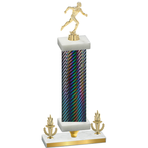 Premium Single Black Carbon Fiber Victory Running Trophy