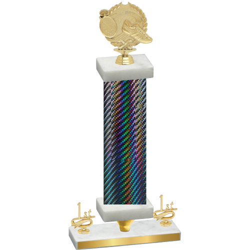 Premium Single Black Carbon Fiber First Place Running Trophy