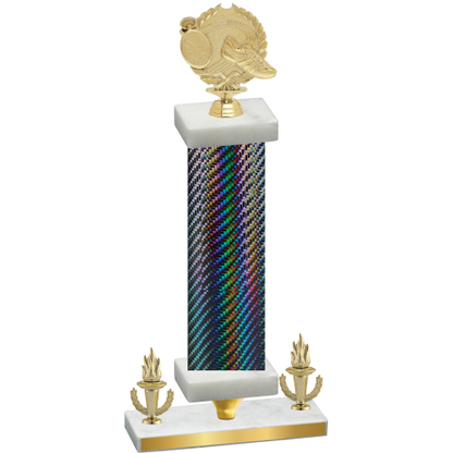 Premium Single Black Carbon Fiber Victory Running Trophy