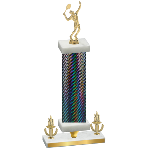 Premium Single Black Carbon Fiber Victory Tennis Trophy