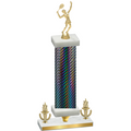 Premium Single Black Carbon Fiber Victory Tennis Trophy