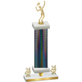 Premium Single Black Carbon Fiber Year Tennis Trophy