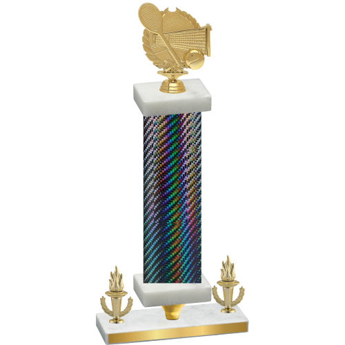 Premium Single Black Carbon Fiber Victory Tennis Trophy