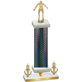 Premium Single Black Carbon Fiber Victory Wrestling Trophy