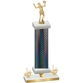 Premium Single Black Carbon Fiber First Place Volleyball Trophy