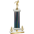 Premium Single Black Carbon Fiber Victory Swimming Trophy