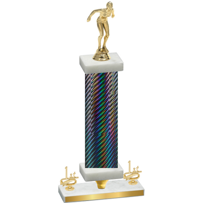Premium Single Black Carbon Fiber First Place Tennis Trophy