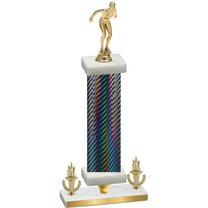 Premium Single Black Carbon Fiber Victory Tennis Trophy