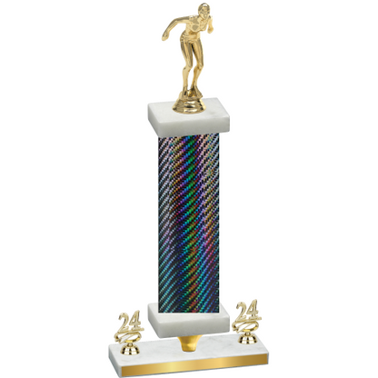 Premium Single Black Carbon Fiber Year Tennis Trophy