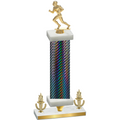 Premium Single Black Carbon Fiber Victory Football Trophy
