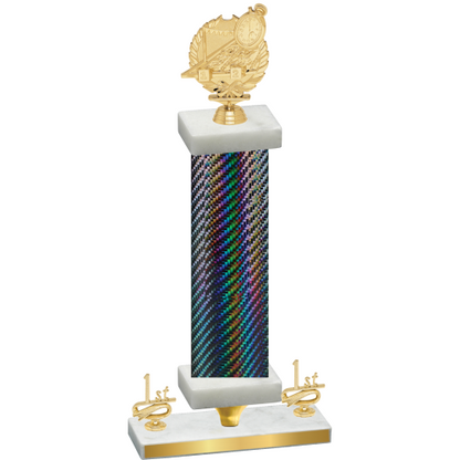 Premium Single Black Carbon Fiber First Place Swimming Trophy