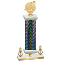Premium Single Black Carbon Fiber Victory Swimming Trophy