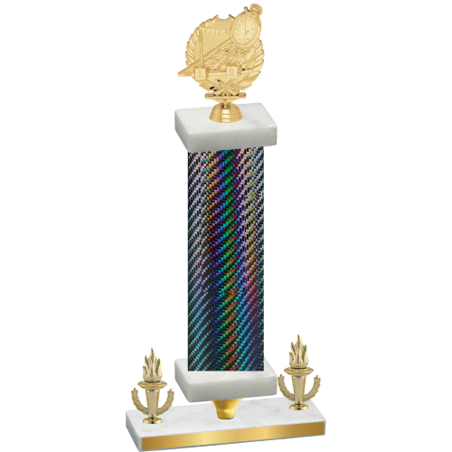 Premium Single Black Carbon Fiber Victory Swimming Trophy