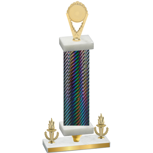 Premium Single Black Carbon Fiber Victory Insert Trophy