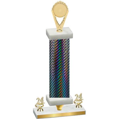 Premium Single Black Carbon Fiber Year Insert Trophy