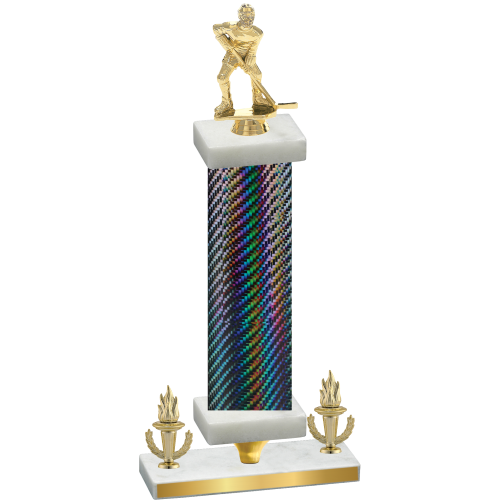 Premium Single Black Carbon Fiber Victory Hockey Trophy