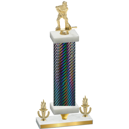 Premium Single Black Carbon Fiber Victory Hockey Trophy