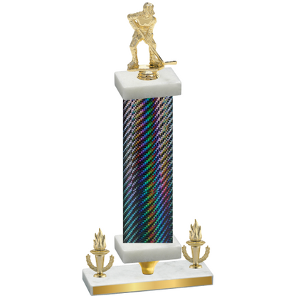 Premium Single Black Carbon Fiber Victory Hockey Trophy