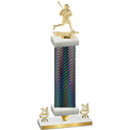 Premium Single Black Carbon Fiber Year Lacrosse Trophy