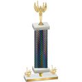 Premium Single Black Carbon Fiber First Place Victory Trophy
