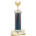 Premium Single Black Carbon Fiber Third Place Victory Trophy