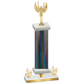Premium Single Black Carbon Fiber Fourth Place Victory Trophy