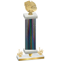 Premium Single Black Carbon Fiber First Place Basketball Trophy