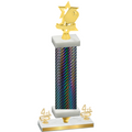 Premium Single Black Carbon Fiber Fourth Place Pickleball Trophy