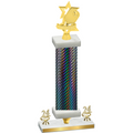 Premium Single Black Carbon Fiber Year Pickleball Trophy