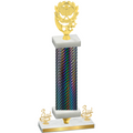 Premium Single Black Carbon Fiber Third Place Pickleball Trophy