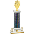 Premium Single Black Carbon Fiber Year Pickleball Trophy