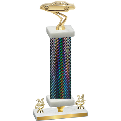 Premium Single Black Carbon Fiber Year Cars Trophy