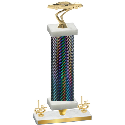 Premium Single Black Carbon Fiber First Place Cars Trophy