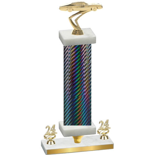 Premium Single Black Carbon Fiber Year Cars Trophy
