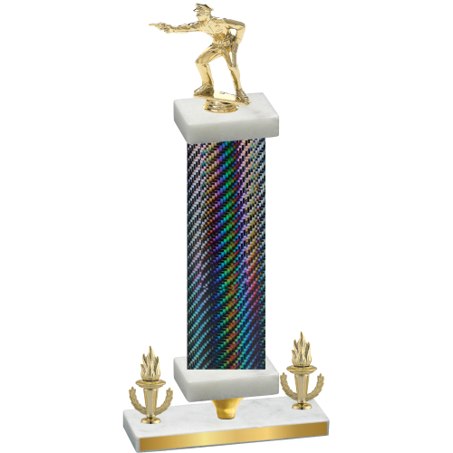 Premium Single Black Carbon Fiber Victory Shooter Trophy