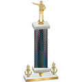 Premium Single Black Carbon Fiber Victory Shooter Trophy