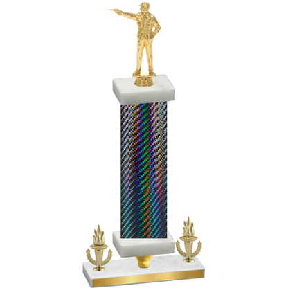 Premium Single Black Carbon Fiber Victory Shooter Trophy