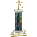 Premium Single Black Carbon Fiber Year Skater Trophy