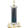 Premium Single Black Carbon Fiber Third Place Chess Trophy