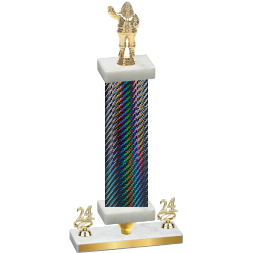 Premium Single Black Carbon Fiber Year Holiday Trophy
