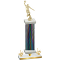 Premium Single Black Carbon Fiber First Place Basketball Trophy