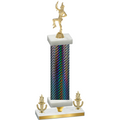Premium Single Black Carbon Fiber Victory Majorette Trophy