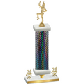 Premium Single Black Carbon Fiber Year Majorette Trophy