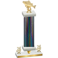 Premium Single Black Carbon Fiber Year Fishing Trophy