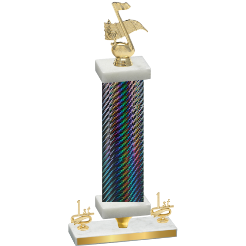 Premium Single Black Carbon Fiber First Place Music Trophy