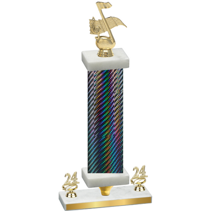 Premium Single Black Carbon Fiber Year Music Trophy