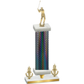 Premium Single Black Carbon Fiber Victory Golf Trophy