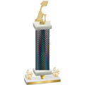 Premium Single Black Carbon Fiber Fourth Place Golf Trophy