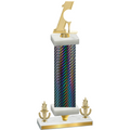 Premium Single Black Carbon Fiber Victory Golf Trophy